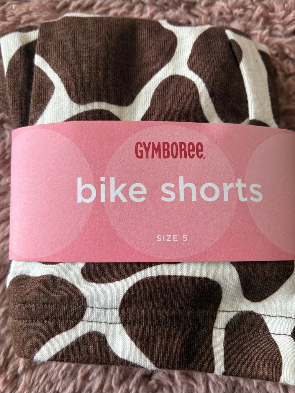 Gymboree Glamour Safari 2010 brand new Brown & White Giraffe-Print Bike Shorts